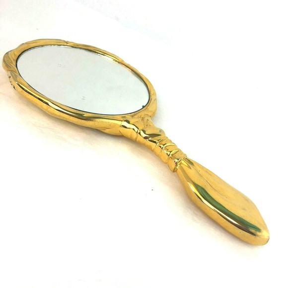 Vintage Eavy Godinger Gold Plated Vanity Mirror - Picture 3 of 3